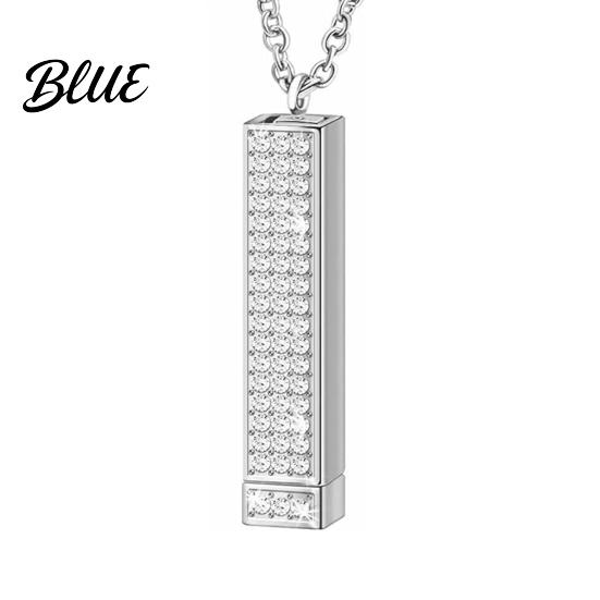 Love Necklace with Hidden Message I You Secret Slider Adjustable