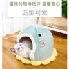 Closed Four-season Universal Kitten Nest High Rebound PP Cotton Windproof Warm Cat House Bed Soft Crystal Velvet Pet Nest
