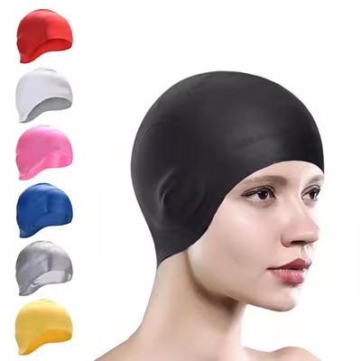 Custom Swimming Caps for Women Swimming Pool  Tiles Printing Logo Brand Silicone Swimming Hats