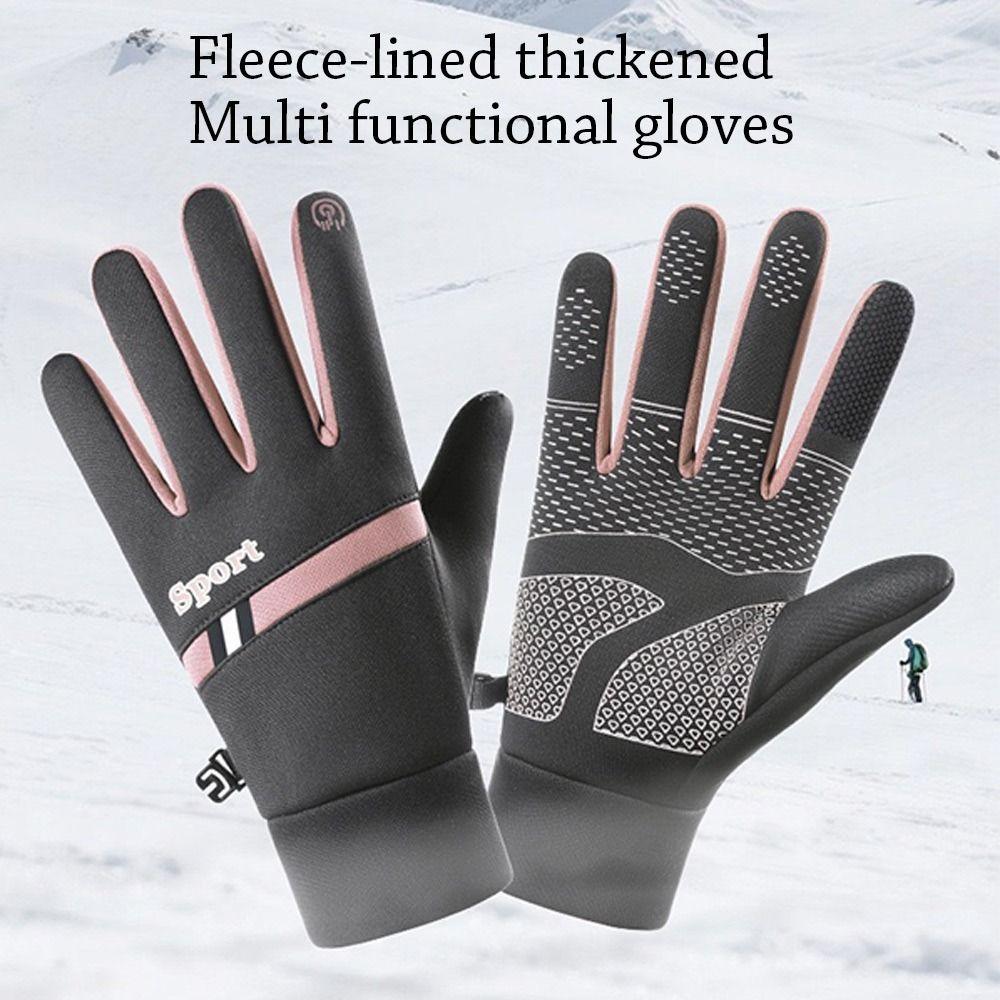 Nonslip Touchscreen Mitten Lining Fleece Cycling Gloves Fashion Winter Gloves  Outdoor