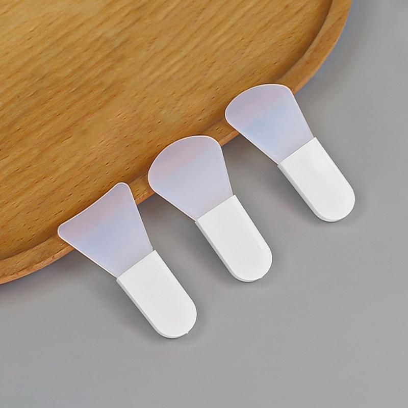 Mini Silicone Facial Mask Spatula Portable Mud Mask Smearing Brush Reusable Face Clay Applicator for Travel Skincare