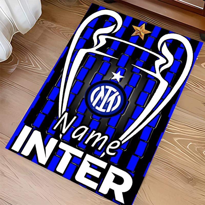 Custom Personalization Inter Milan Print Area Rug - Soft, Washable Non-Slip Indoor Mat,Living Room,Home&Office Decorative Rug