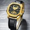 Aokulasic Men'S Fashion Casual Square Automatic Mechanical Watch