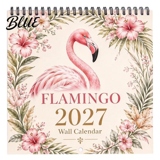 Student School Year Planner with Calendar Hanging Flamingo Wall Organizer 2027 12 Monthly Large Grid