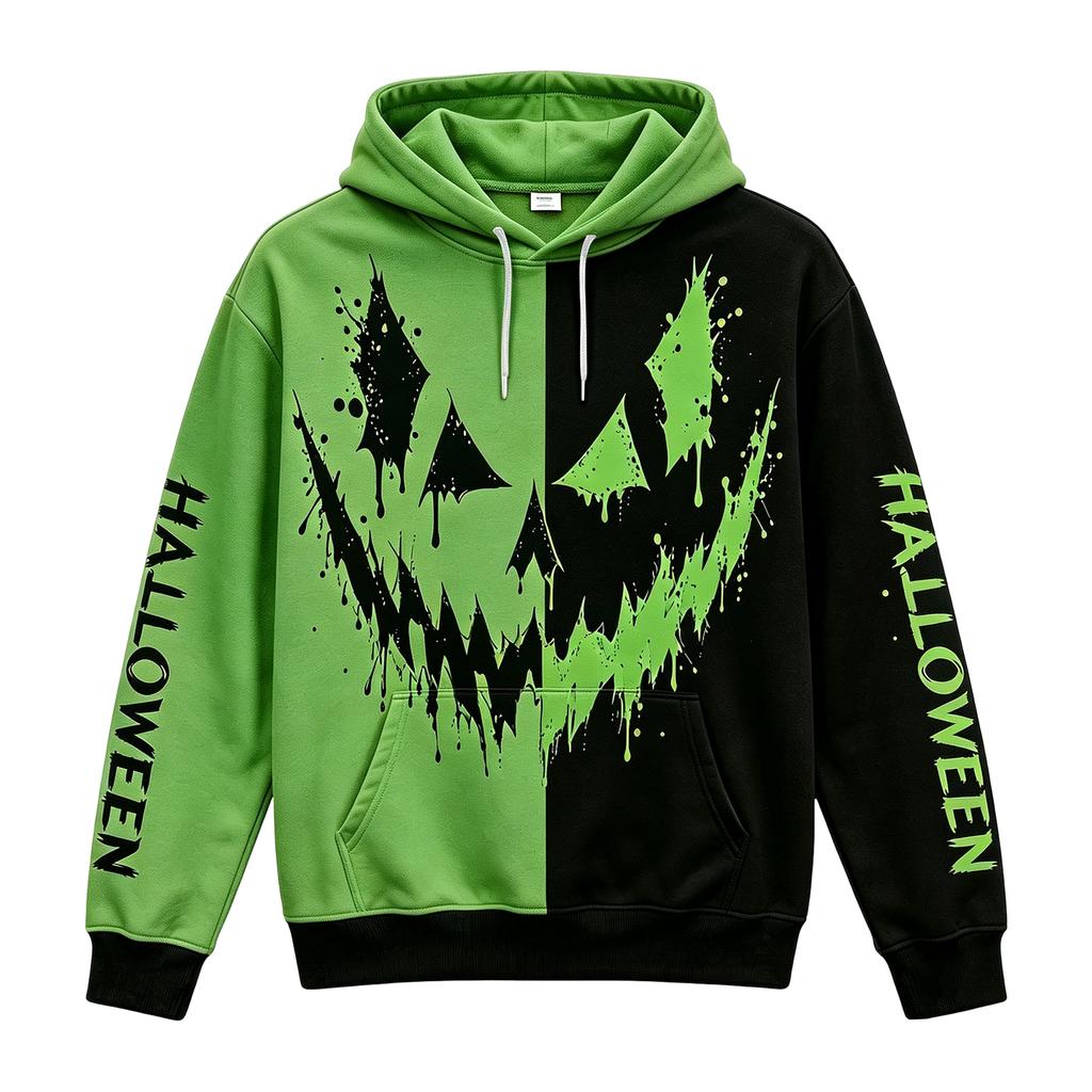 Men's Halloween Hoodie with Pockets Casual Sporty Comfortable Pullover Sweatshirt