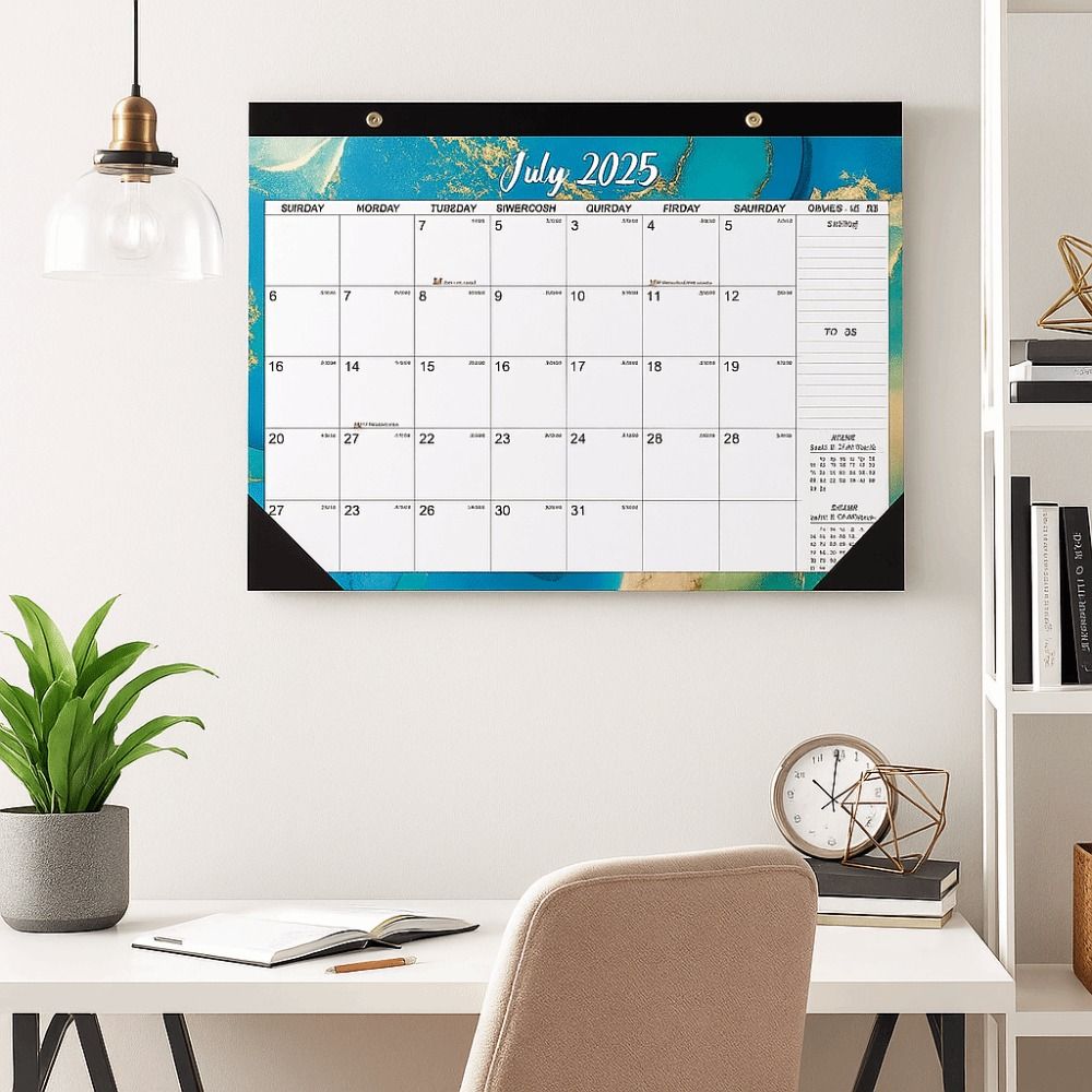 Spacious Wall Calendar Monthly Layout Monthly Planner Calendar 18-Month Calendar  Wall Mount