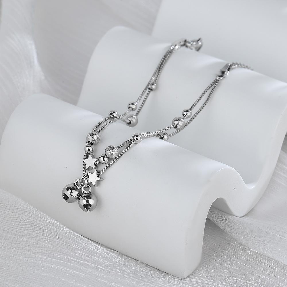 Bracciale con Perline Opache a Doppio Strato Gu Maoning: Ciondolo Stella Gioielli Fortunati per Fidanzate