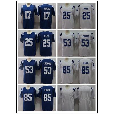 Camiseta de Fútbol para Hombre de la NFL de los Indianapolis Colts Nombre y Número Personalizados Mezcla de Algodón Uniforme Deportivo para Aficionados