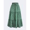 Bohemian A- Line Skirt Long Dress Bohemian A Word Flowy Layered Half-Length Skirts