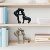Woman and Dog Statue Resin Crafts Decorative Ornament Small Collection Sculpture for Shelf Tabletop Indoor Living Room Bedroom