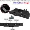 Hidden Center Console USB HUB Type-C Retractable Cable Charge Hub for Tesla Model Y Juniper/ Model Y LR / Model 3 Highland