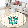 Brazil National Football Team2 Round Area Rug,Carpet Rug for Living Room Bedroom Sofa Playroom Decor,Non-slip Floor Mat