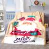 2026 New Arrivals 1pc Soft Flannel Blanket with Cute Santa Claus & Snowman Design AllSeason Cozy Throw for Bed, Sofa, Travel Beige & Red Plaid Pattern