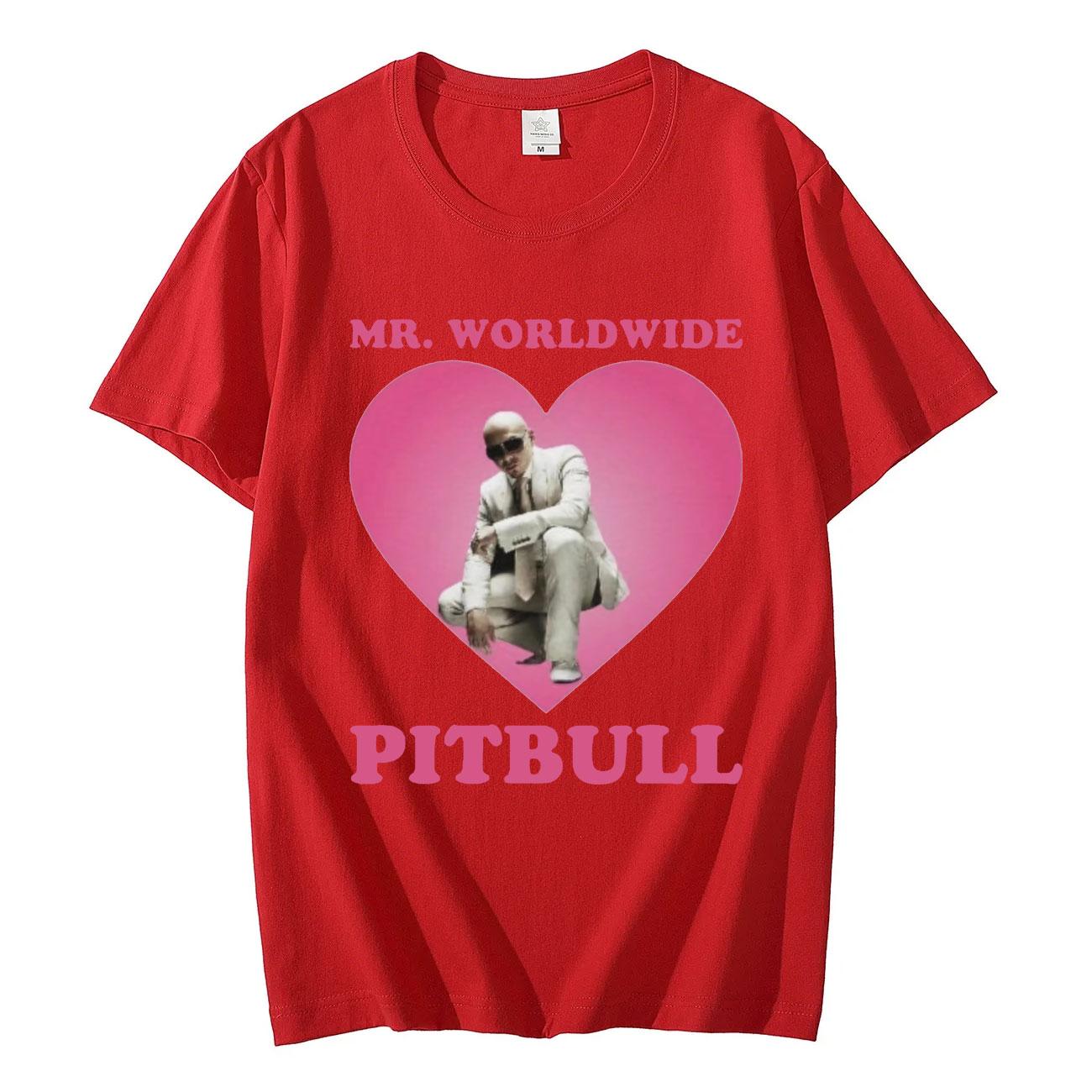 Mr Worldwide Pitbull Graphic T Shirts Men Fashion Hip Hop Oversized Tshirt 100 Cotton Casual Short Sleeve Tshirts Streetwear S