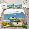 Alien Fun Ride Print 3Pcs Bedding Set,Duvet Cover with 2 Bedro,Pillowcase Home Birthday Gift
