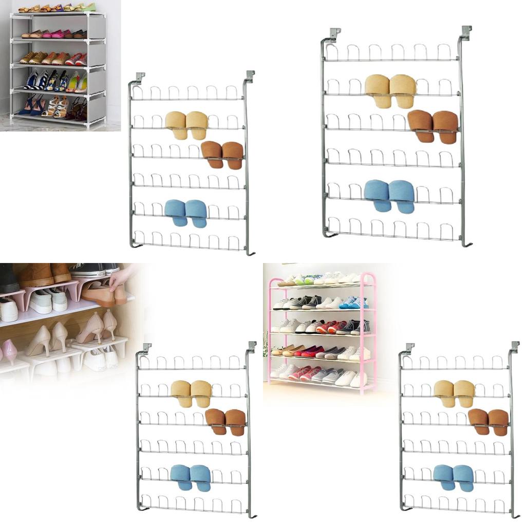 Multilayer Metal Shoe Cabinet For Indoor Storage And Space Optimization In Living Spaces