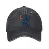 Mystic Moonlit Bird Star Silhouette Washed Baseball Cap Outdoor For Womens Unisex FeUnisex Dad Hat