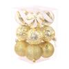 12-Piece 6cm Glitter Wave Christmas Ball Set for Tree and Ceiling Decoration
