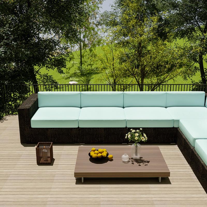 Wasserdichte Outdoor-Sofahülle für Zuhause, Hotel, Garten, Terrasse, Rattanecksofa-Abdeckung, Sonnenschutz, Staubschutz, Möbel-Schutzhülle