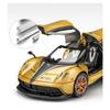 1/22 Pagani Huayra Dinastia Supercar Alloy Car Toy Car Metal Collection Model Car Sound and Light Toys for Children