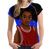 New African Girls T-shirt 3D Print Ethnic Style Tees Women Streetwear Short Sleeve T Shirts Harajuku Oversized Y2k Tops Clothing