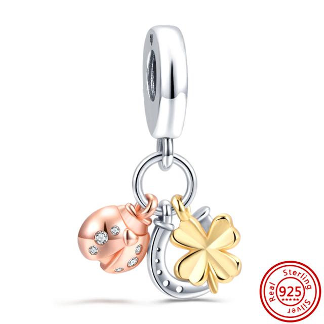 

Стерлингового Серебра 925 пробы Четырехлистный Клевер Стиль Зеленый Прозрачный Циркон Сердце Счастливые Бусины Подходит Подвески Браслет Ювелирные Изделия