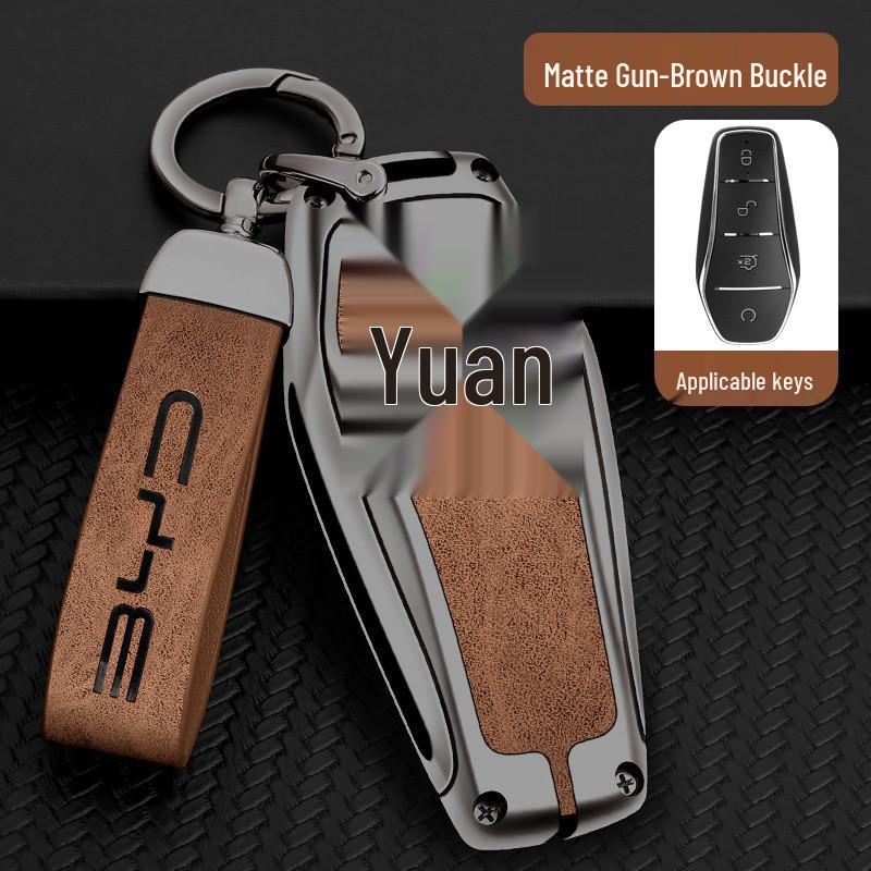 BYD Key Case Metal Shell: Anti-Lost Protection for Song PRO, Han, Tang, Song PLUS, Song MAX, Qin PRO Models.