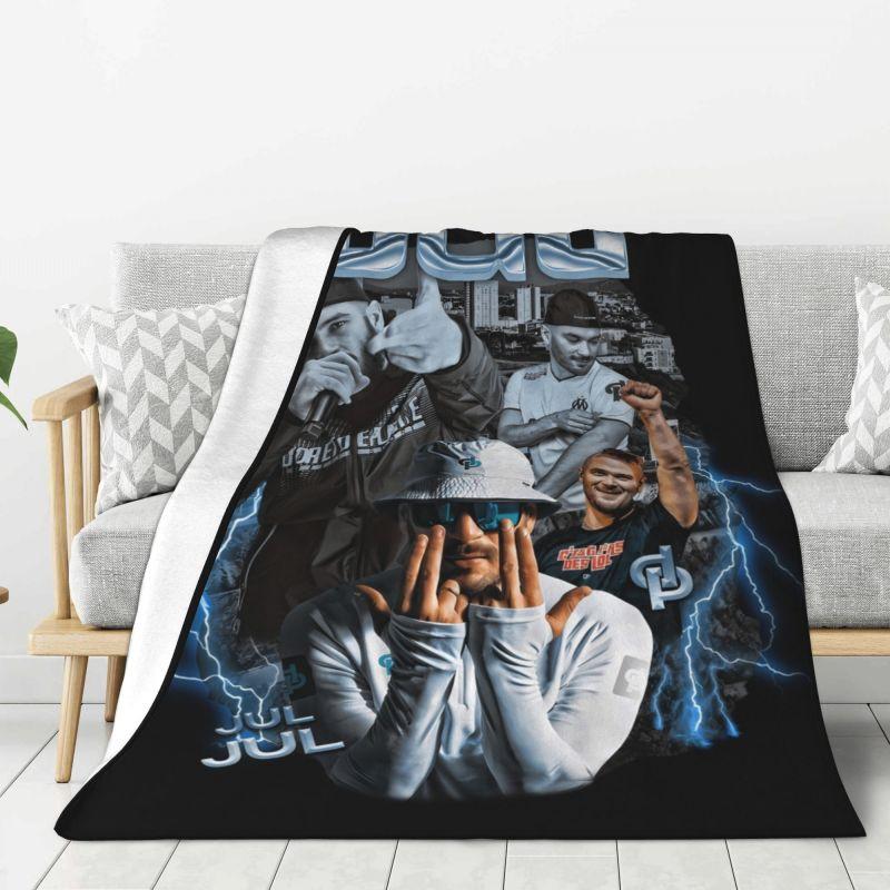 Custom 3D Printed Jul French Rapper Blankets Breathable Soft Flannel Summer Throw Blanket for Sofa Outdoor Bedding