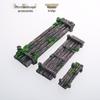 Fish Tank Decor: Artificial Mountain & Wooden Suspension Bridge Set