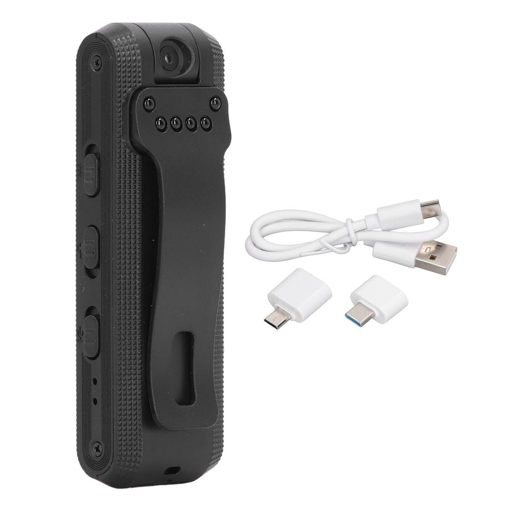 HD Camera 180 Degrees  Rotatable Anti Shaking Back Clip Auto Save Record Camera Meeting Recorder for Office