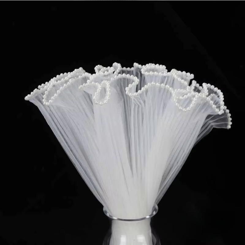 

Блестящий край Волна Жемчуг Тюль Цветок Упаковочная сетка Флористический букет Материал для внутренней подкладки Подарочная коробка DIY Швейные принадлежности Крафт-бумага