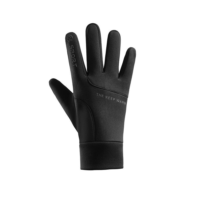 

Бархатные термоперчатки на осень и зиму, перчатки с полным пальцем и сенсорным экраном чёрный