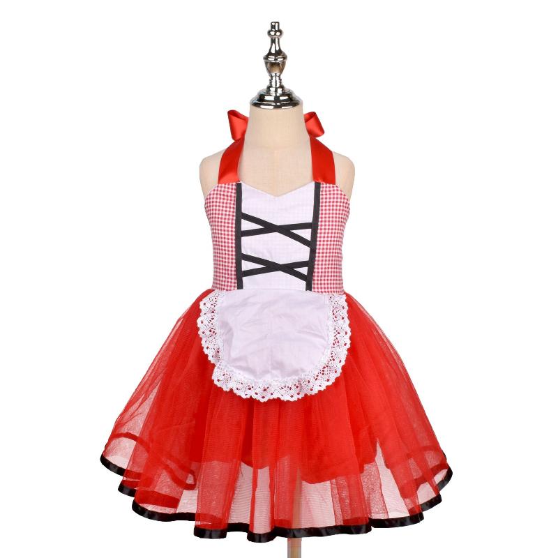 New Sweet and Cute Little Red Riding Hood Halloween Costume for Kids with Cape - Children's Storytelling Performance Dress