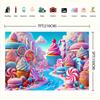 Colored Candy Kingdom Ice Cream Castle Vinyl Background Cloth