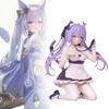 14cm Anime rysunek Genshin Impact Keqing ucho kota pokojówka seksowna dziewczyna pcv zabawki figurki akcji model kolekcjonerski lalka
