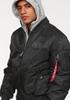 Winter Jacket Alpha Industries MA-1 D-Tec Hood Bomber Jacket (183110) Black (183110-03)