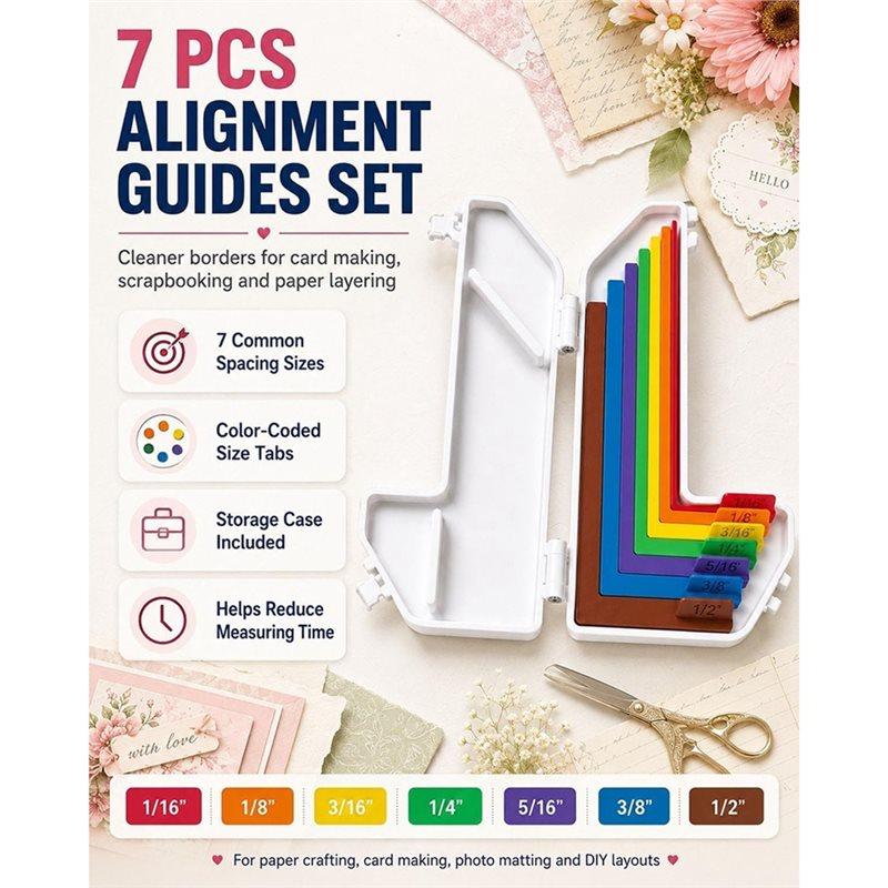 J1UL1N Paper Crafting Alignment Guide For Card Making & Scrapbooking Scrapbooking Tools