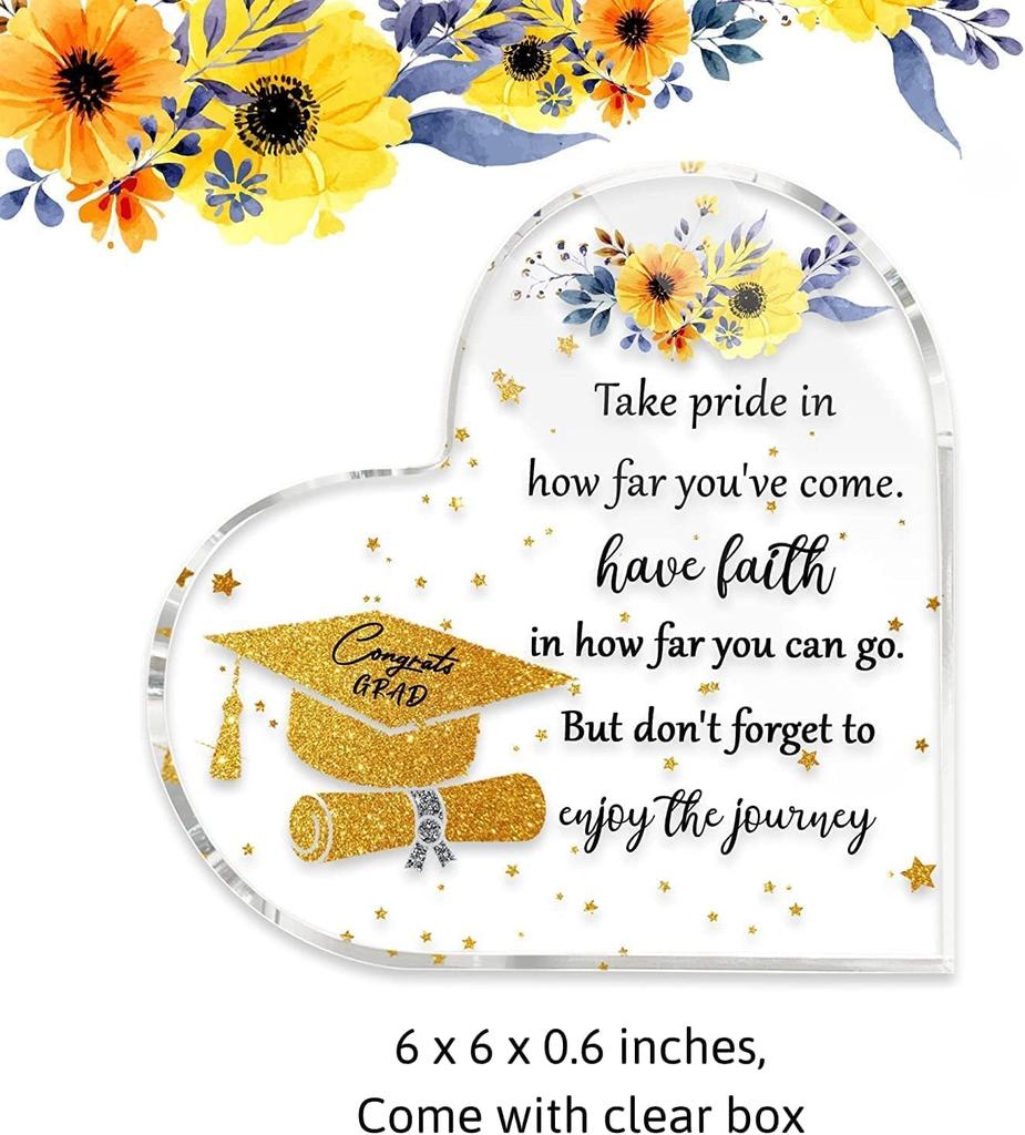 Elegant Acrylic Graduation Keepsake Cherished College and High School Success Desktop Love Ornament Decoration