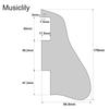 Musiclily Pro 4-Piece Aged White Pearl 1-Hole Guitar Pickguard for EPI ES-335 Electric Guitar (Made in China)