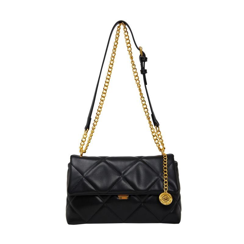 Retro Simple Bag Women's New Niche Diamond Chain Small Square Bag High-end Fashion Shoulder Bag
