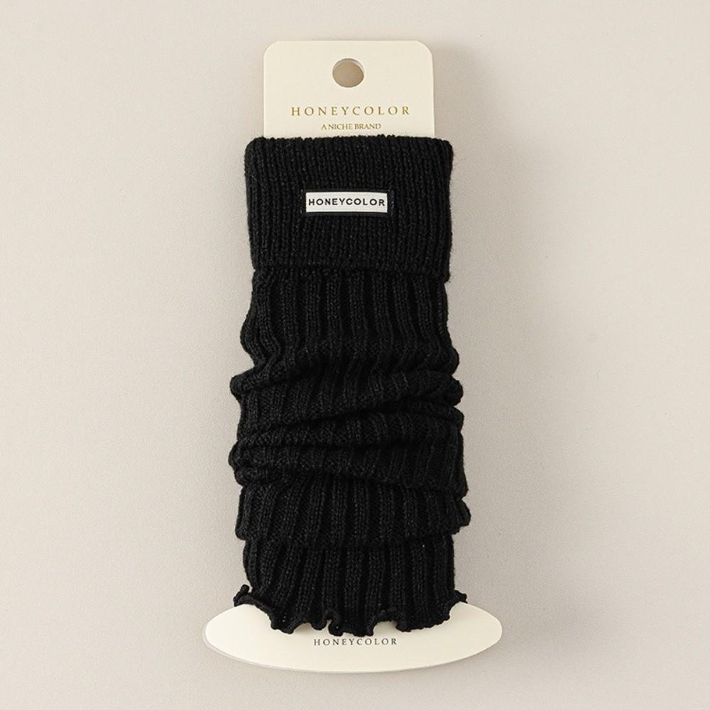 Chaussettes mi-mollet couleur unie Chaussettes tube moyen épaissies Nouveaux chauffe-jambes Automne et Hiver