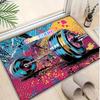 1PC Custom Name "Pop Art Fitness Motivation" Theme Floor Mat Ideal for Living Room, Game Rooms, Office, Bedroom,Floor Mat Playful Design