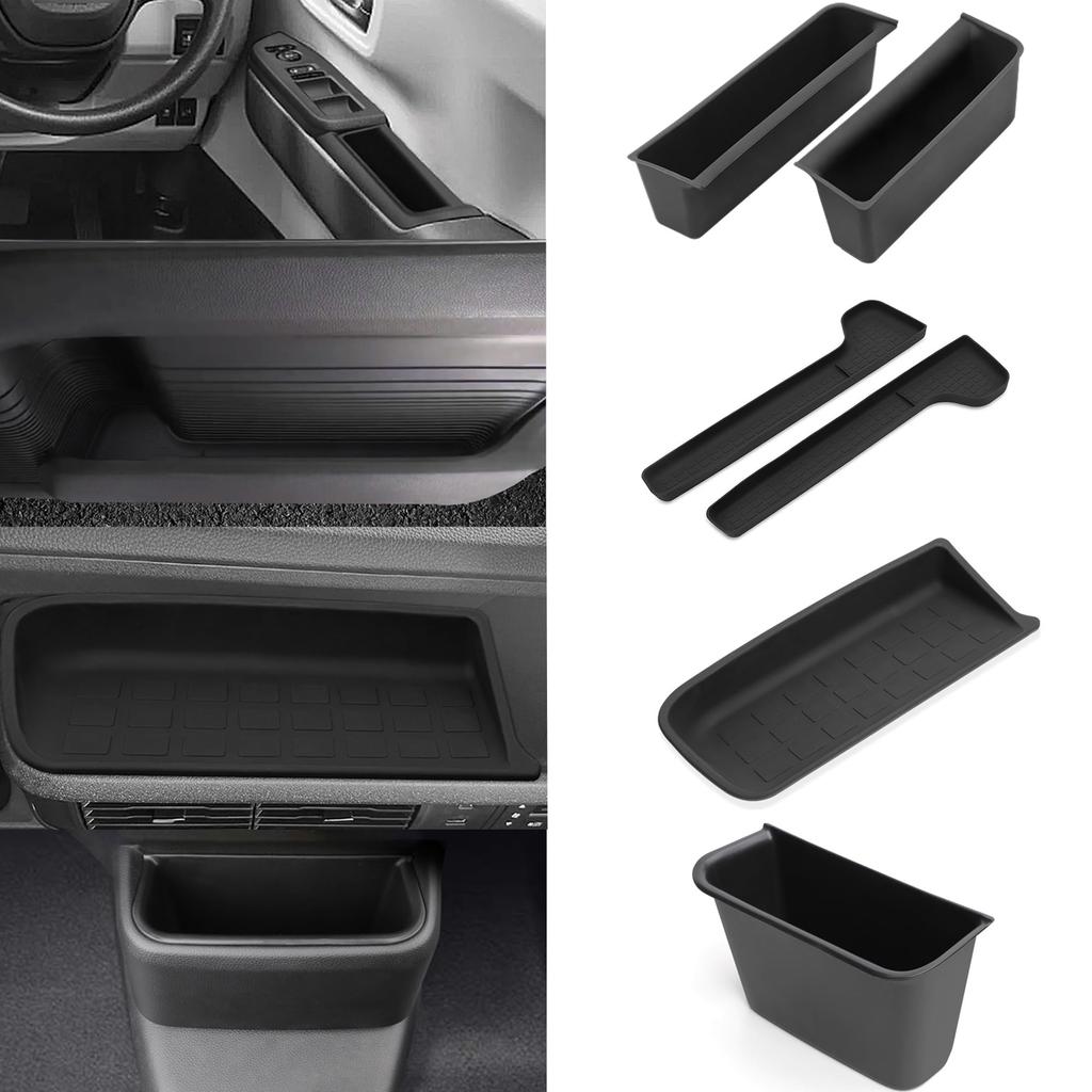 GOOTISOCI Honda 3rd Generation Center Console Passenger Seat Storage Tray Door Storage Box Rubber and Interior Storage Space Protector N-BOX (JF5/JF6)