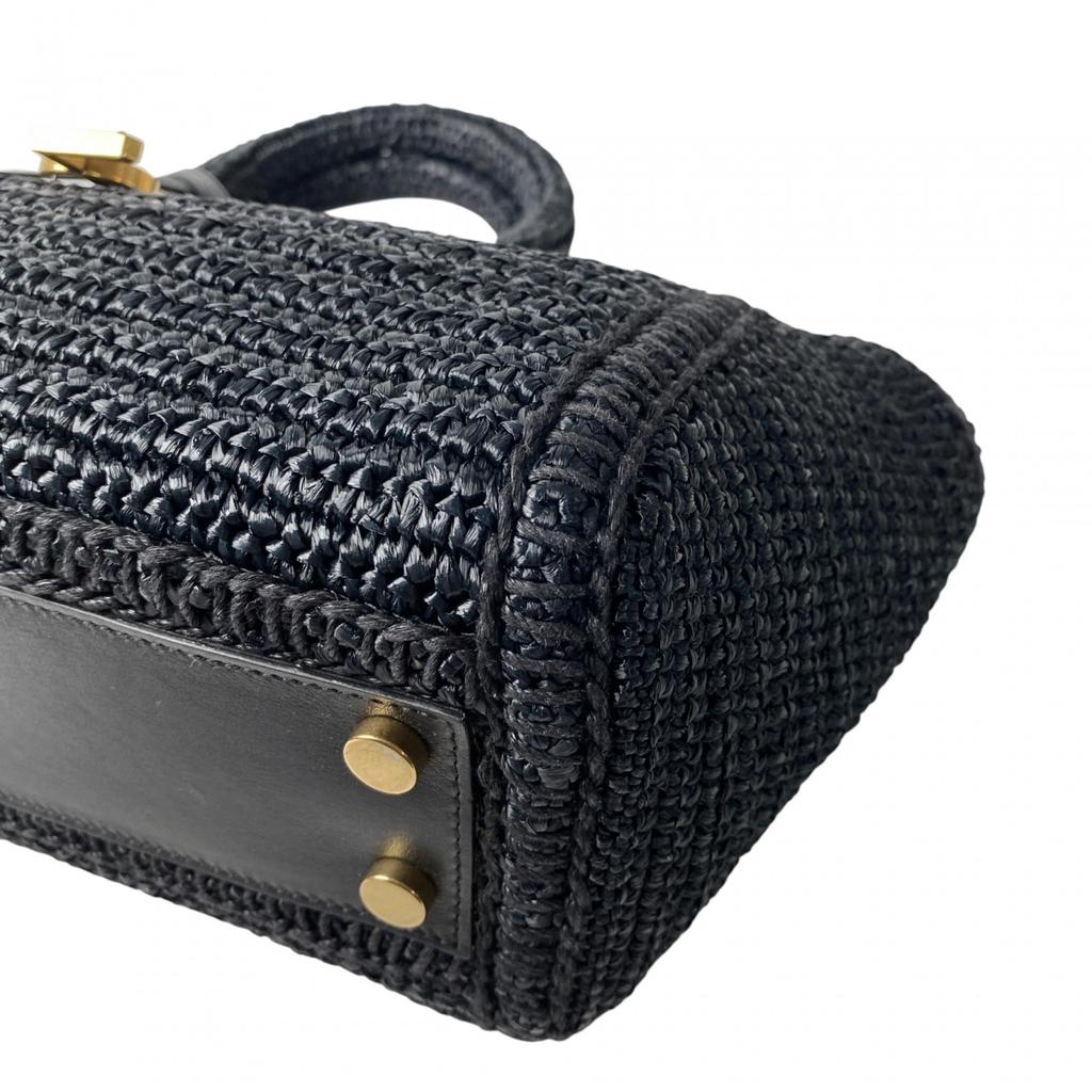 Geantă de umăr SAINT LAURENT folosită negru Rafie Femei