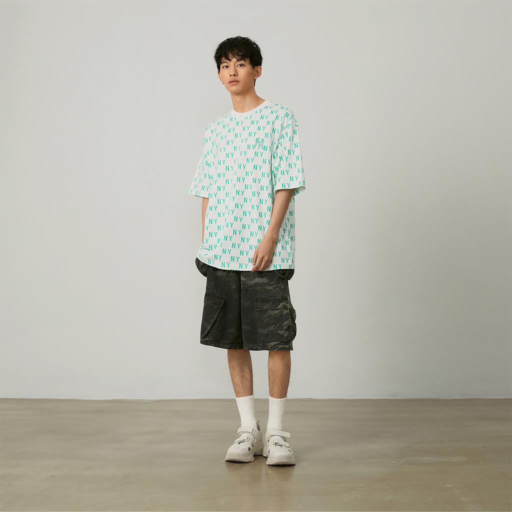 New MLB New York Yankees T Shirts Unisex Ecru 3ATSM1143-50WHS