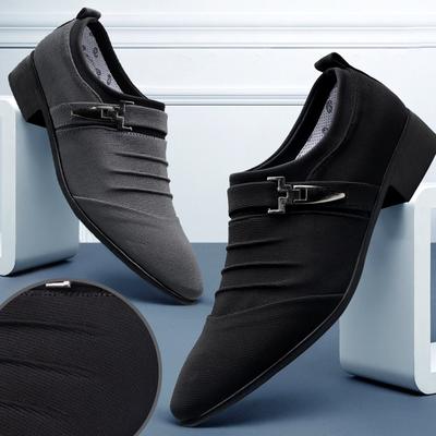 Casual παπούτσια Ανδρικά παπούτσια με μύτη επαγγελματικά παπούτσια με πλισέ λουράκι με αγκράφα Επίσημα Loafers