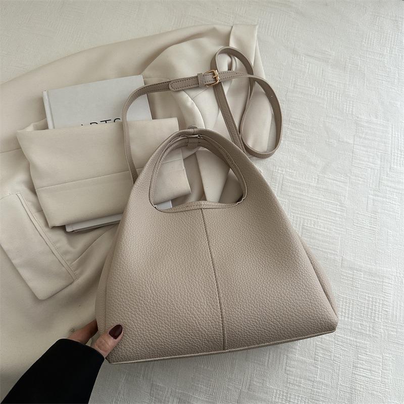 

Autumn new vegetable basket bag large capacity shoulder crossbody fashionable versatile simple niche portable bucket bag хакі