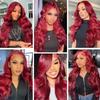 13 * 4 Front Lace Wig, Women's Big Wave Long Curly Hair, European and American Full Headgear