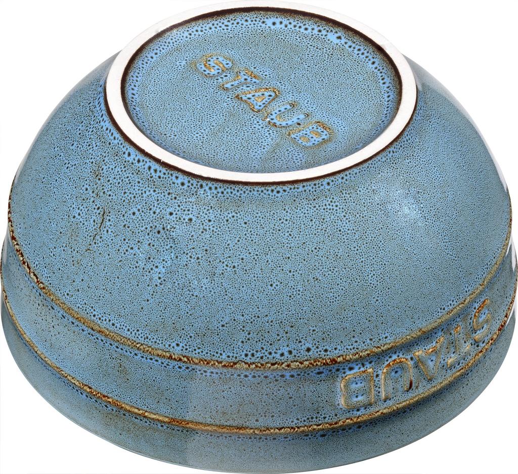 Staub "Turquoise Bowl, 12cm" Ceramic Bowl, Microwave Safe [Official Japanese Product] Vintage Colors 40511-832