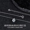 Platinum Plated Moissanite Necklace Minimalist Elegant Jewelry Women